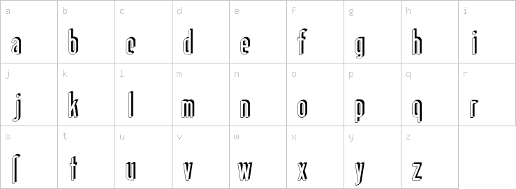 Lowercase characters