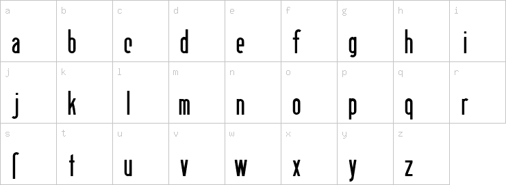 Lowercase characters