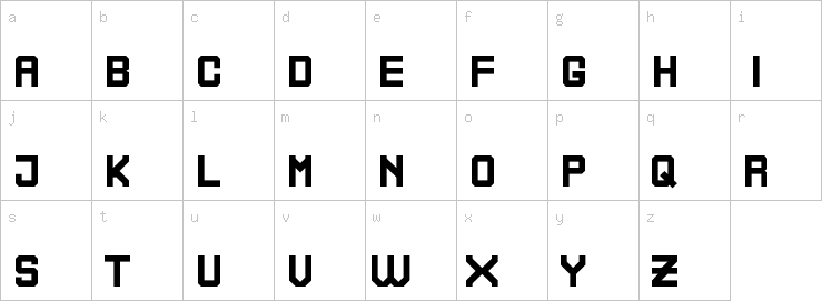 Lowercase characters