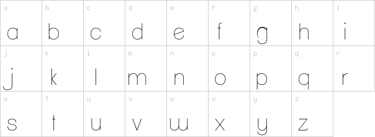 Lowercase characters