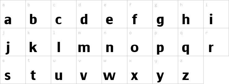 Lowercase characters