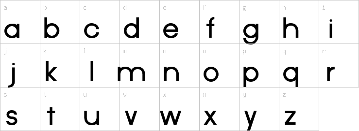 Lowercase characters