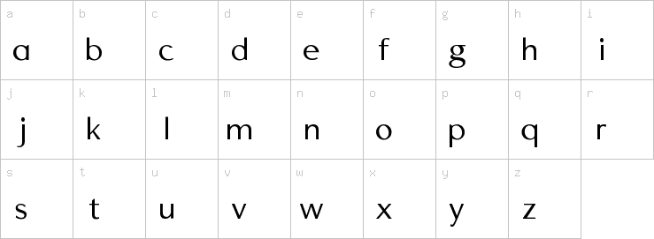 Lowercase characters