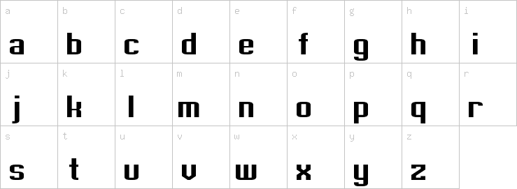 Lowercase characters