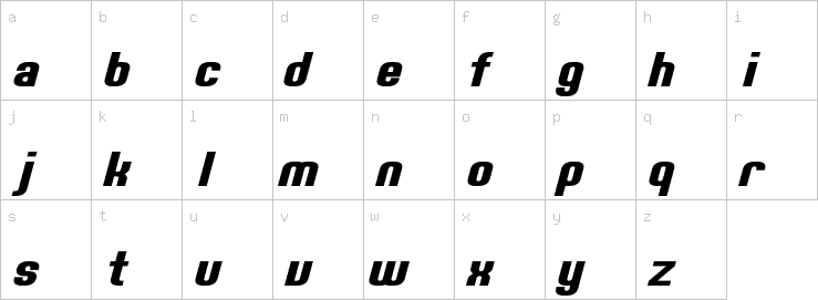 Lowercase characters