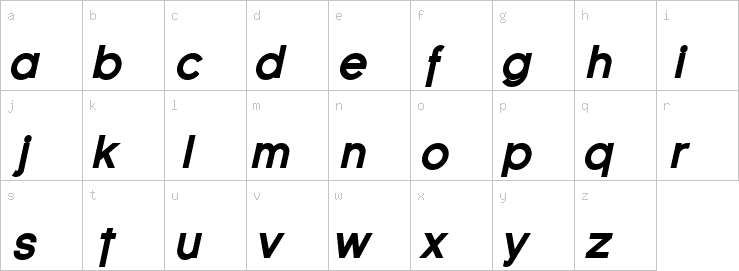 Lowercase characters