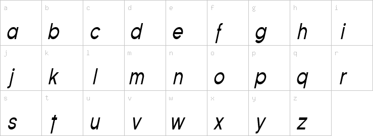 Lowercase characters