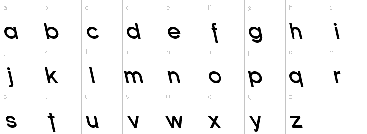 Lowercase characters