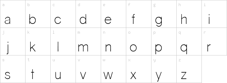 Lowercase characters