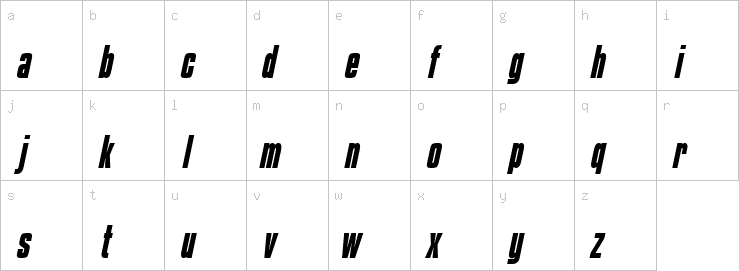 Lowercase characters