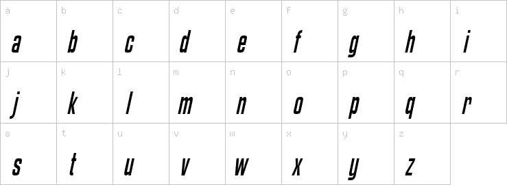 Lowercase characters