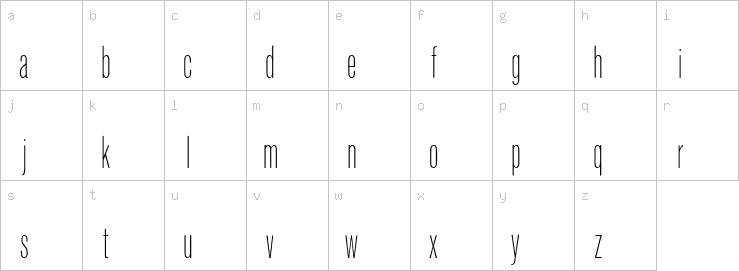 Lowercase characters