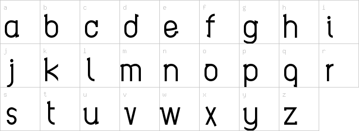 Lowercase characters