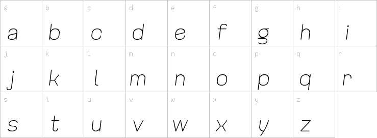 Lowercase characters