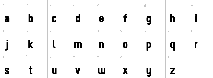 Lowercase characters