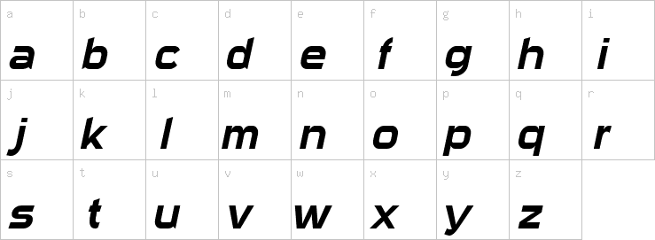 Lowercase characters