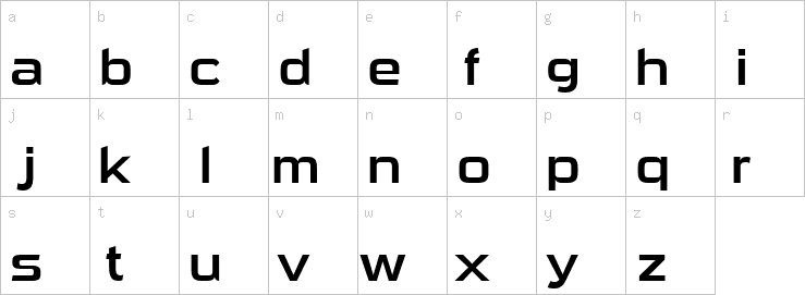 Lowercase characters