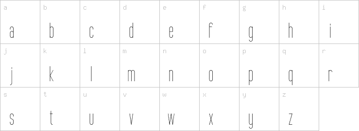 Lowercase characters