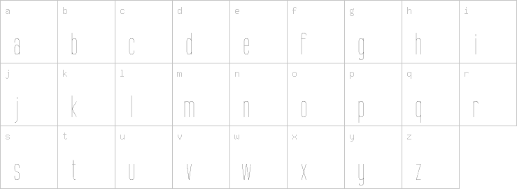 Lowercase characters