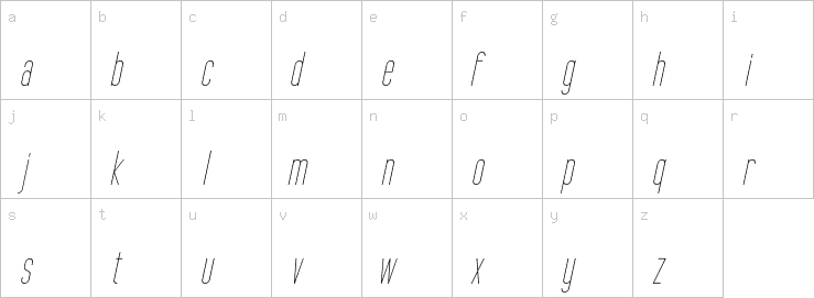 Lowercase characters