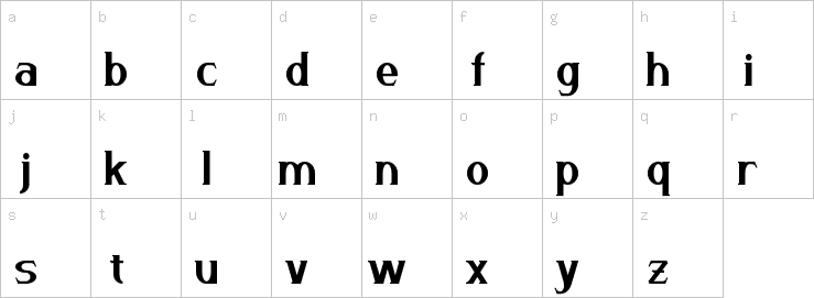 Lowercase characters