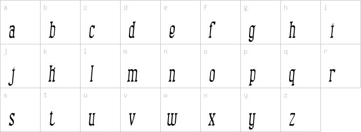 Lowercase characters