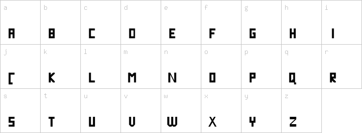 Lowercase characters