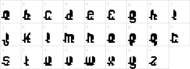 Lowercase characters