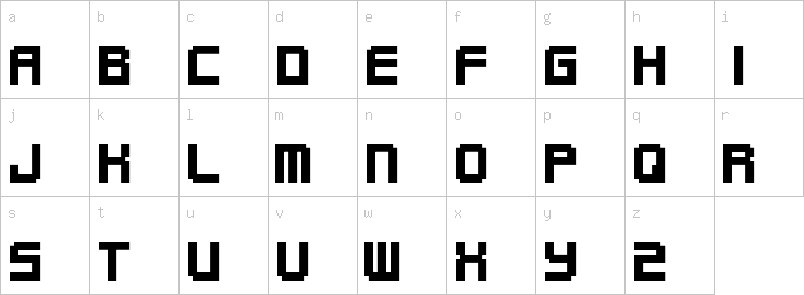 Lowercase characters