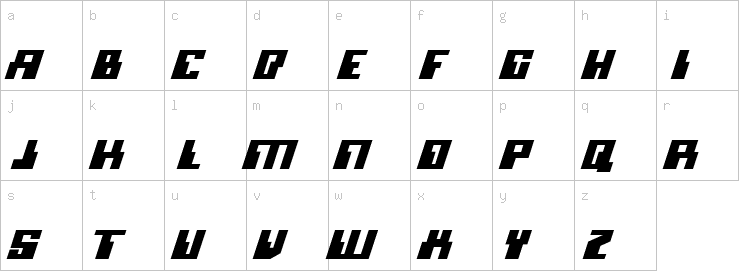 Lowercase characters