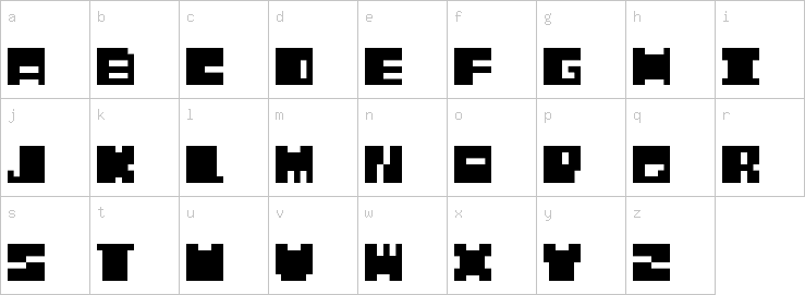 Lowercase characters