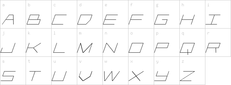 Lowercase characters