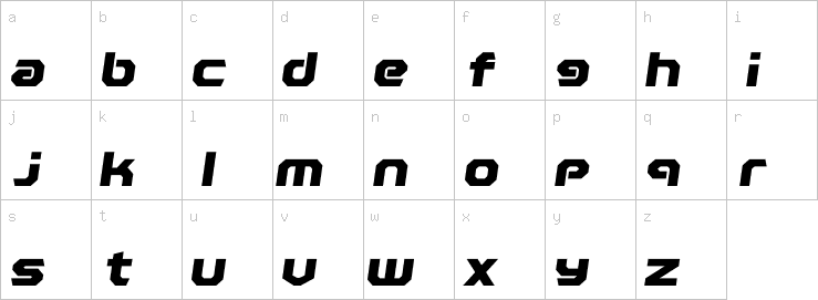 Lowercase characters