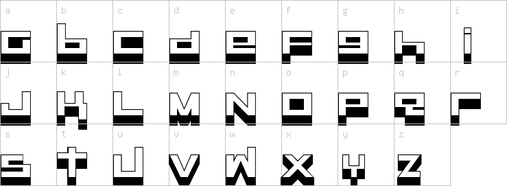 Lowercase characters