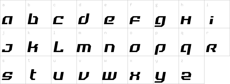 Lowercase characters