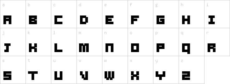 Lowercase characters