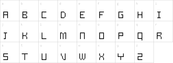 Lowercase characters