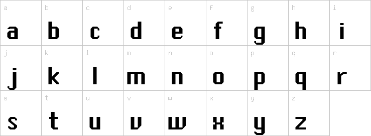 Lowercase characters