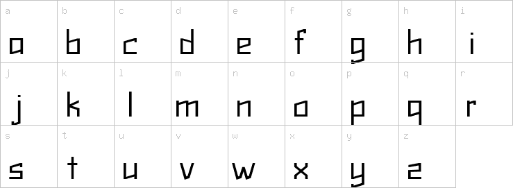 Lowercase characters