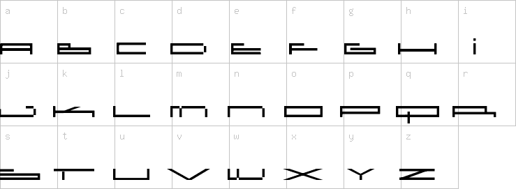 Lowercase characters