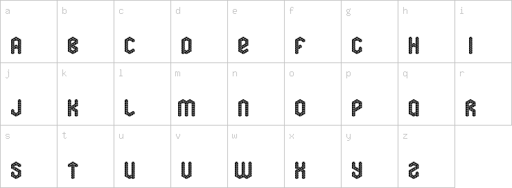 Lowercase characters