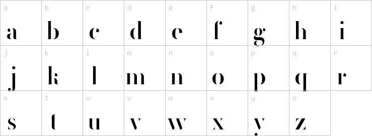 Lowercase characters