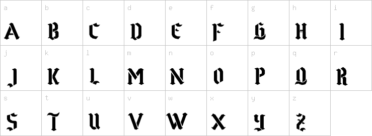 Lowercase characters