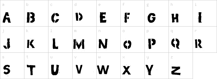 Lowercase characters