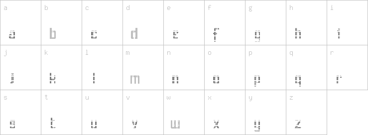 Lowercase characters