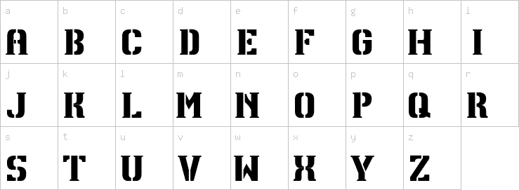 Lowercase characters