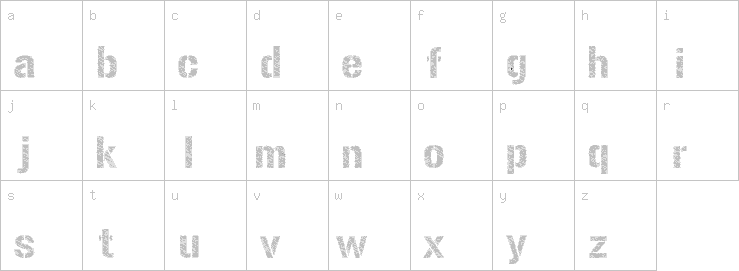 Lowercase characters