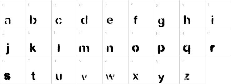 Lowercase characters