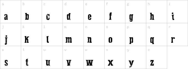 Lowercase characters