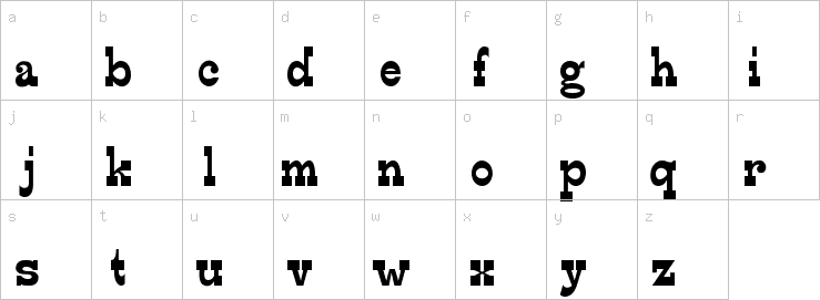 Lowercase characters